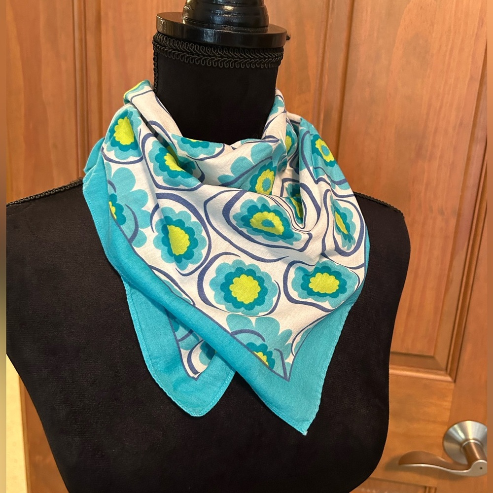 Teal Blue and Green Scarf